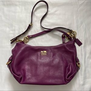 Coach Plum purple leather crossbody bag